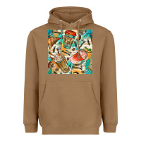 Toasted Coconut western indian coffee cups with aztec seamless pattern bbs Heavyweight Hoodie - BundleAndBundleShop