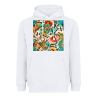 White western indian coffee cups with aztec seamless pattern bbs Heavyweight Hoodie - BundleAndBundleShop