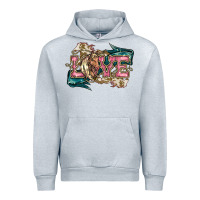 Heather Grey Love Horse Urban Hoodie - HowdyJamesFarm