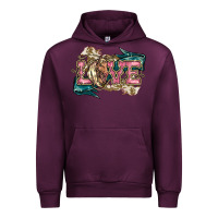 Mauve Wine Love Horse Urban Hoodie - HowdyJamesFarm