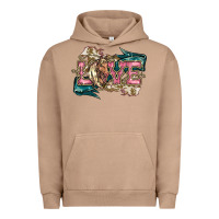 Pigment Burro Love Horse Urban Hoodie - HowdyJamesFarm