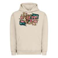 Pigment French Oak Love Horse Urban Hoodie - HowdyJamesFarm