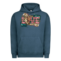 Pigment Midnight Navy Love Horse Urban Hoodie - HowdyJamesFarm