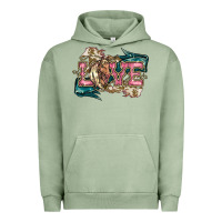Pigment Oil Green Love Horse Urban Hoodie - HowdyJamesFarm