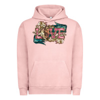 Pigment Salmon Love Horse Urban Hoodie - HowdyJamesFarm
