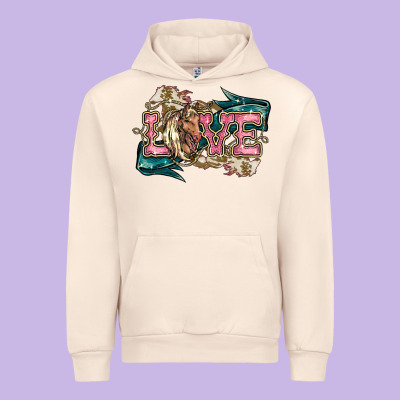 Love Horse Urban Hoodie Designed By Howdyjamesfarm