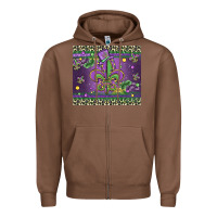 Chestnut mardi gras fleur de lis Zipper Hoodie - MaliasSmallBusiness