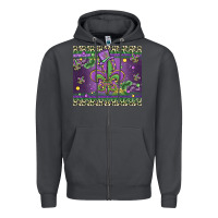 Smoke mardi gras fleur de lis Zipper Hoodie - MaliasSmallBusiness