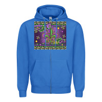 True Royal mardi gras fleur de lis Zipper Hoodie - MaliasSmallBusiness