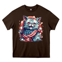 Chocolate Brown cat7 Heavy Core Tee - Unal Design