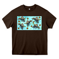 Chocolate Brown spinosaurus sippy cup Heavy Core Tee - Artiststas