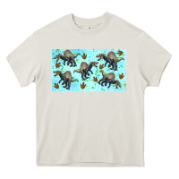 Cream spinosaurus sippy cup Heavy Core Tee - Artiststas
