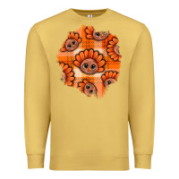Thanksgiving Turkey With Tartan Patch Premium Sweatshirt | Teevron