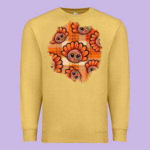Thanksgiving Turkey With Tartan Patch Premium Sweatshirt Designed By Bundleandbundleshop