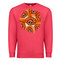Cardinal Thanksgiving Turkey With Tartan Patch Premium Sweatshirt - BundleAndBundleShop