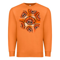 Carrot Thanksgiving Turkey With Tartan Patch Premium Sweatshirt - BundleAndBundleShop