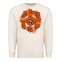 Sandshell Thanksgiving Turkey With Tartan Patch Premium Sweatshirt - BundleAndBundleShop