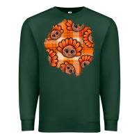 Sports Green Thanksgiving Turkey With Tartan Patch Premium Sweatshirt - BundleAndBundleShop