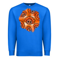 True Royal Thanksgiving Turkey With Tartan Patch Premium Sweatshirt - BundleAndBundleShop