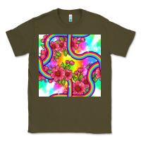 Army Green tie dye floral seamless pattern Classic Tee - BundleAndBundleShop