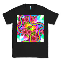 Black tie dye floral seamless pattern Classic Tee - BundleAndBundleShop