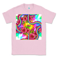 Bubblegum Pink tie dye floral seamless pattern Classic Tee - BundleAndBundleShop