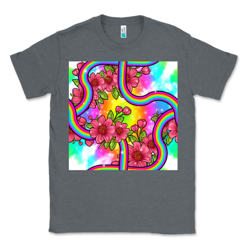 Tie Dye Floral Seamless Pattern Classic Tee by BundleAndBundleShop | Teevron