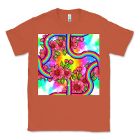 Copper tie dye floral seamless pattern Classic Tee - BundleAndBundleShop