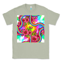 Matcha tie dye floral seamless pattern Classic Tee - BundleAndBundleShop