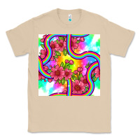 Mushroom tie dye floral seamless pattern Classic Tee - BundleAndBundleShop