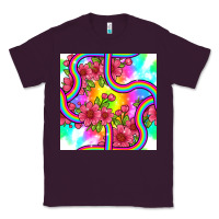 Plum tie dye floral seamless pattern Classic Tee - BundleAndBundleShop