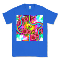True Royal tie dye floral seamless pattern Classic Tee - BundleAndBundleShop