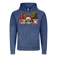 Vintage Denim christmas gnomies Vintage Hoodie - FaDigitalArtStudio