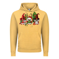 Vintage Mustard christmas gnomies Vintage Hoodie - FaDigitalArtStudio
