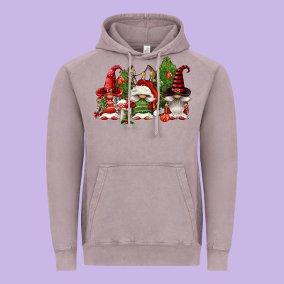 Christmas Gnomies Vintage Hoodie Designed By Fadigitalartstudio