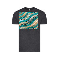 Vintage Black turquoise glitter Vintage Tee - JahusDesignShop