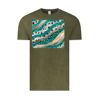 Vintage Olive turquoise glitter Vintage Tee - JahusDesignShop