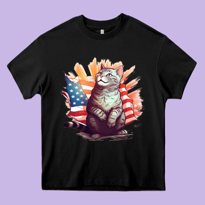 Cat8 Heavy Core Tee Designed By Unal Design