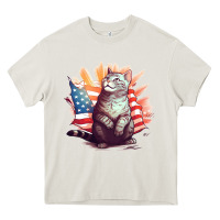Cream cat8 Heavy Core Tee - Unal Design