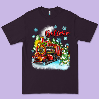 Christmas Polar Express Believe Premium Tee Designed By Zillion Design Studio