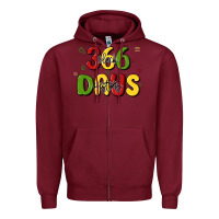 Burgundy 366 days black history Zipper Hoodie - MaliasSmallBusiness