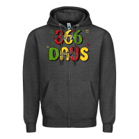 Charcoal Heather 366 days black history Zipper Hoodie - MaliasSmallBusiness