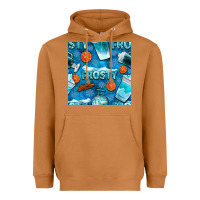 Meerkat winter frosty coffee cups and snow seamless pattern bbs Heavyweight Hoodie - BundleAndBundleShop