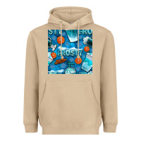 Mushroom winter frosty coffee cups and snow seamless pattern bbs Heavyweight Hoodie - BundleAndBundleShop