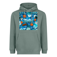 Sage winter frosty coffee cups and snow seamless pattern bbs Heavyweight Hoodie - BundleAndBundleShop