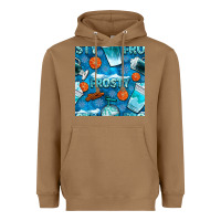 Toasted Coconut winter frosty coffee cups and snow seamless pattern bbs Heavyweight Hoodie - BundleAndBundleShop