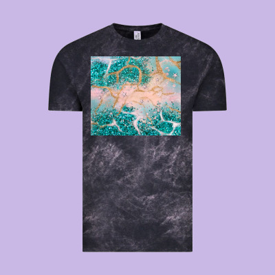 Turquoise Glitter Vintage Tee Designed By Jahusdesignshop