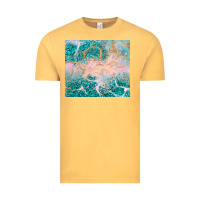 Vintage Mustard turquoise glitter Vintage Tee - JahusDesignShop