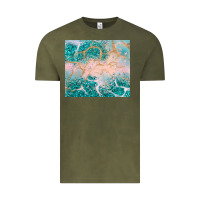 Vintage Olive turquoise glitter Vintage Tee - JahusDesignShop