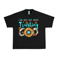 Black i'm just out here trusting god Urban Heavy Tee - JahusDesignShop